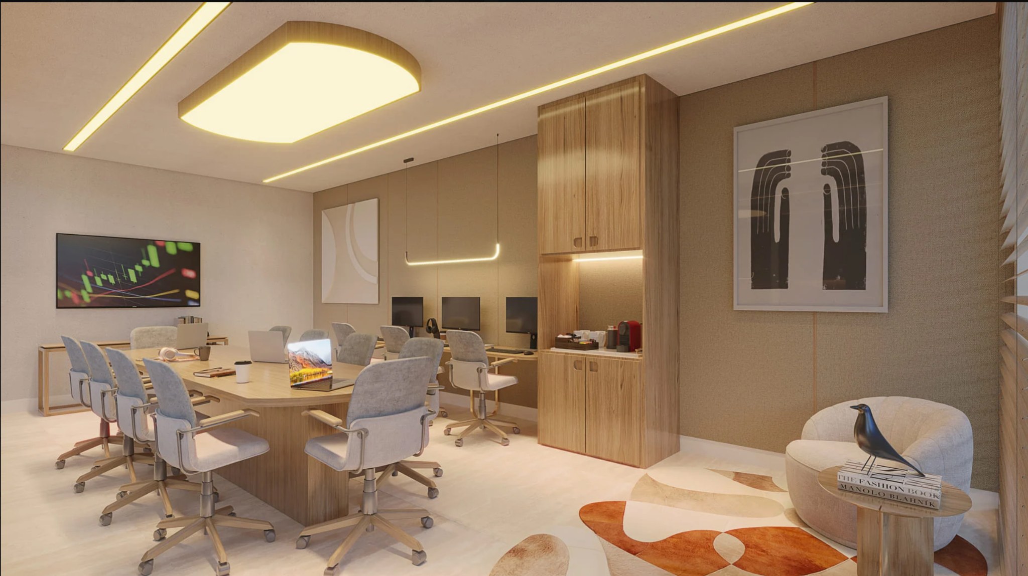 Coworking e sala de reuniões