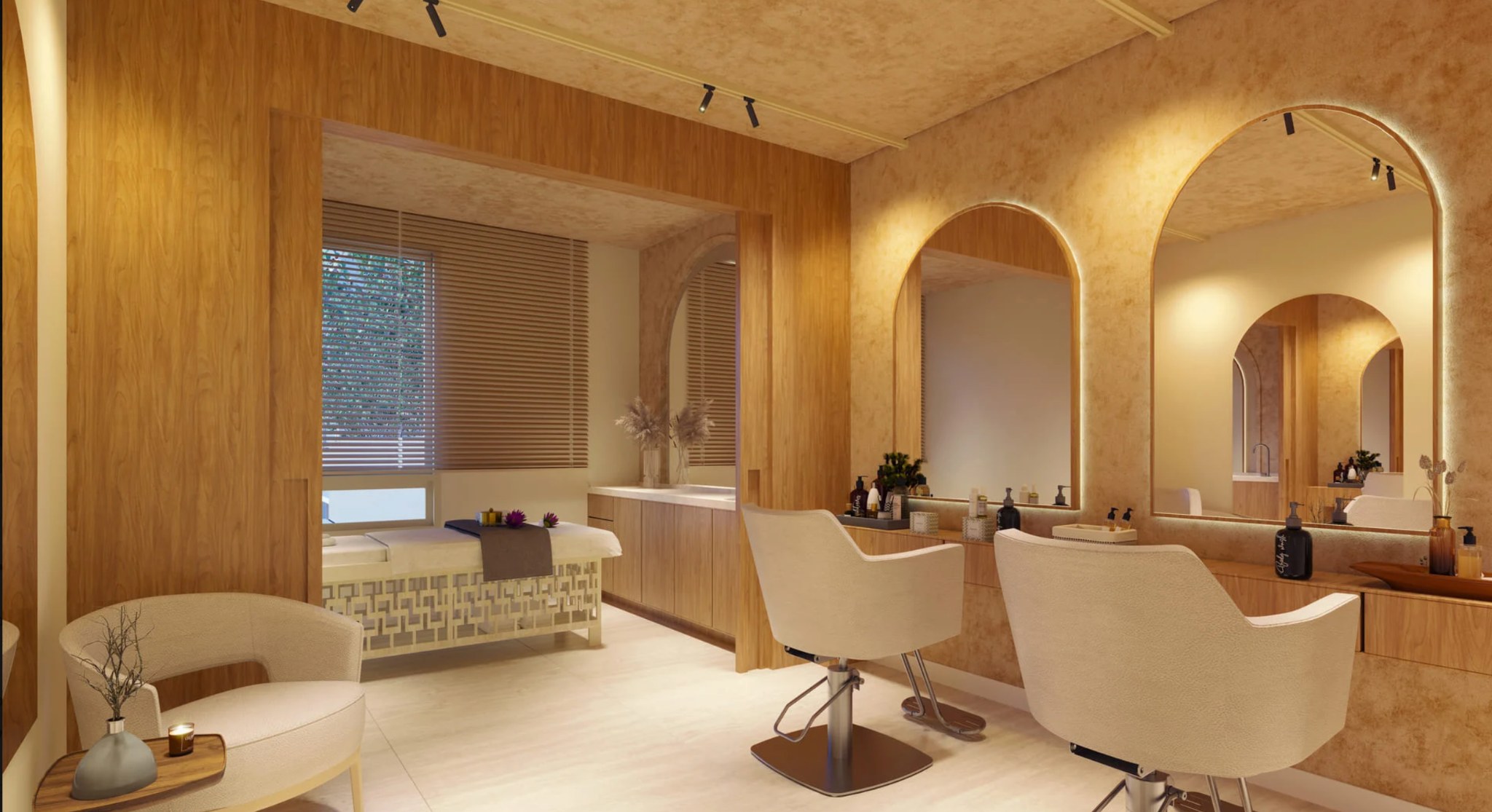 Espaço beauty e sala de massagem